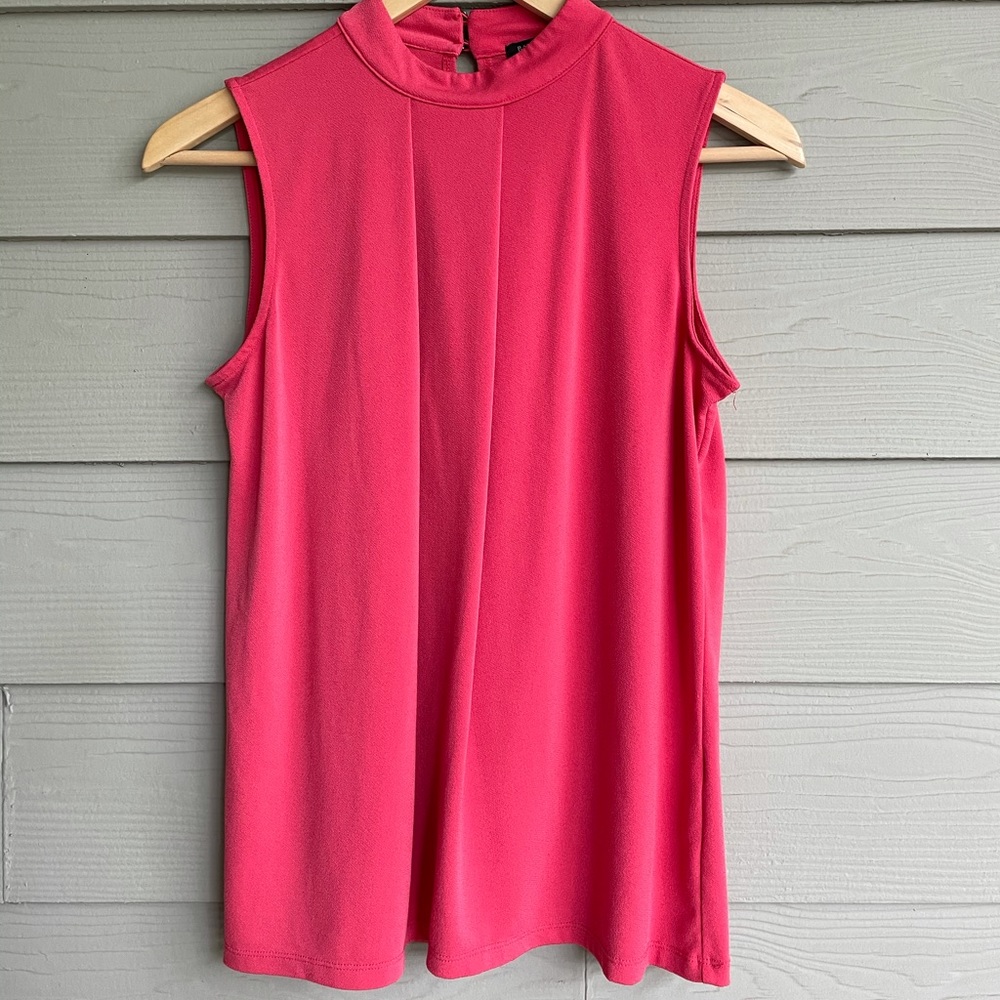 Banana Republic Coral Pink Mock Neck Top